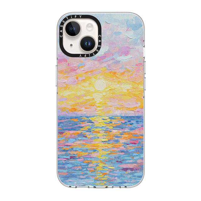 Ann Marie Coolick x CASETiFY iPhone 14 Case クリア Clear Case MagSafe Compatible Frosted Sunset