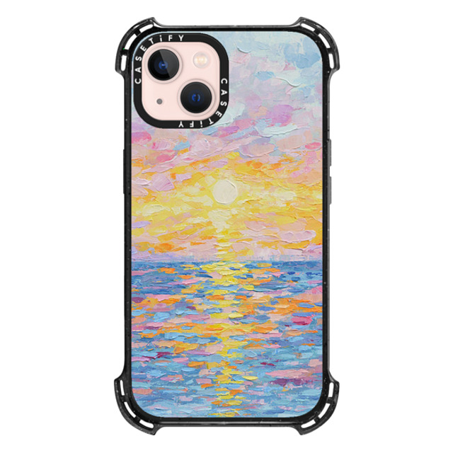 Ann Marie Coolick x CASETiFY iPhone 13 Case Triple Black バウンスケース Frosted Sunset