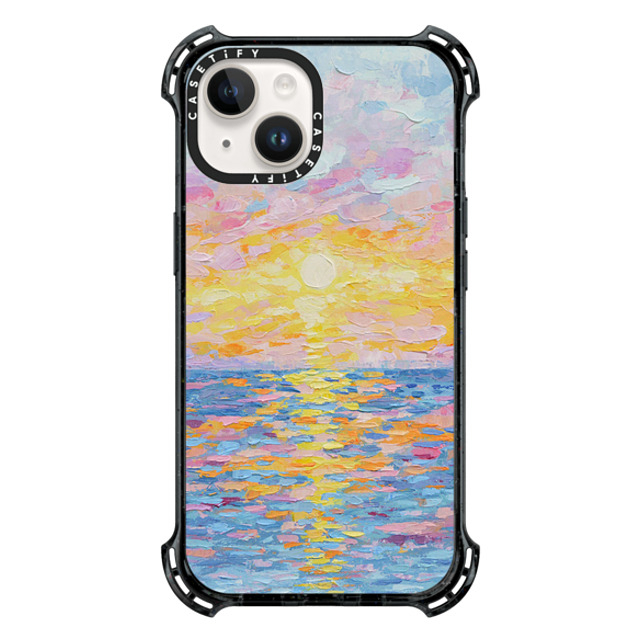 Ann Marie Coolick x CASETiFY iPhone 14 Case Black バウンスケース Frosted Sunset