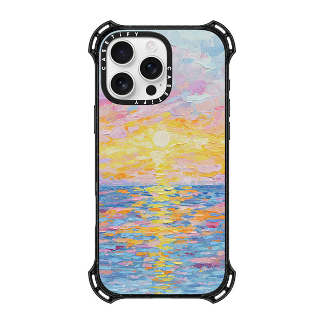 Ann Marie Coolick x CASETiFY iPhone 16 Pro Max Case Black バウンスケース Frosted Sunset