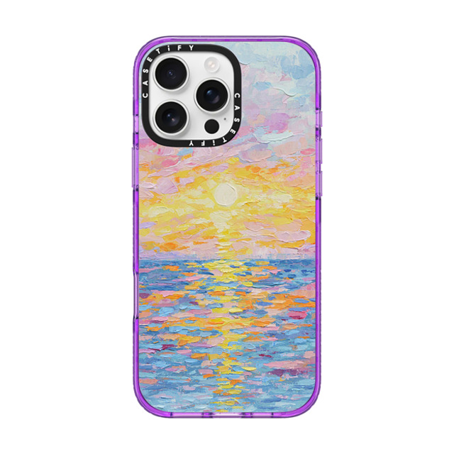 Ann Marie Coolick x CASETiFY iPhone 16 Pro Max ケース パープル インパクトケース Frosted Sunset