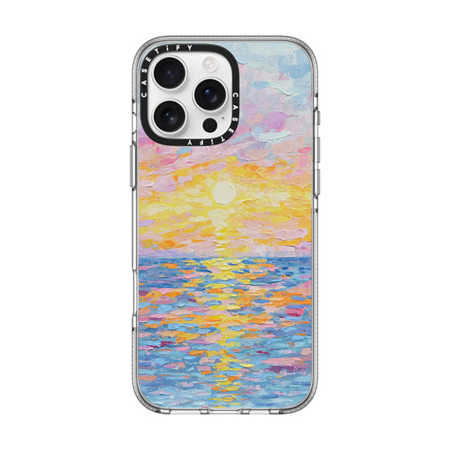 Ann Marie Coolick x CASETiFY iPhone 16 Pro Max ケース クリア クリア ケース MagSafe対応 Frosted Sunset