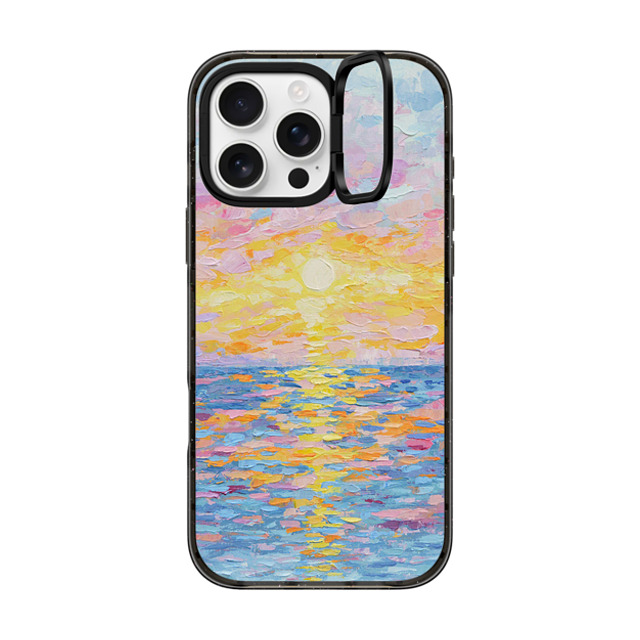 Ann Marie Coolick x CASETiFY iPhone 16 Pro Max ケース ブラック インパクトリングスタンドケース MagSafe対応 Frosted Sunset