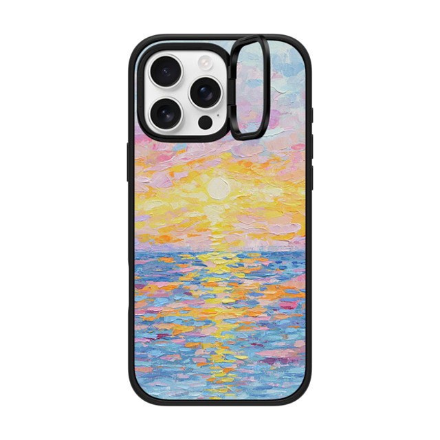 Ann Marie Coolick x CASETiFY iPhone 16 Pro Max ケース マットブラック インパクトリングスタンドケース MagSafe対応 Frosted Sunset