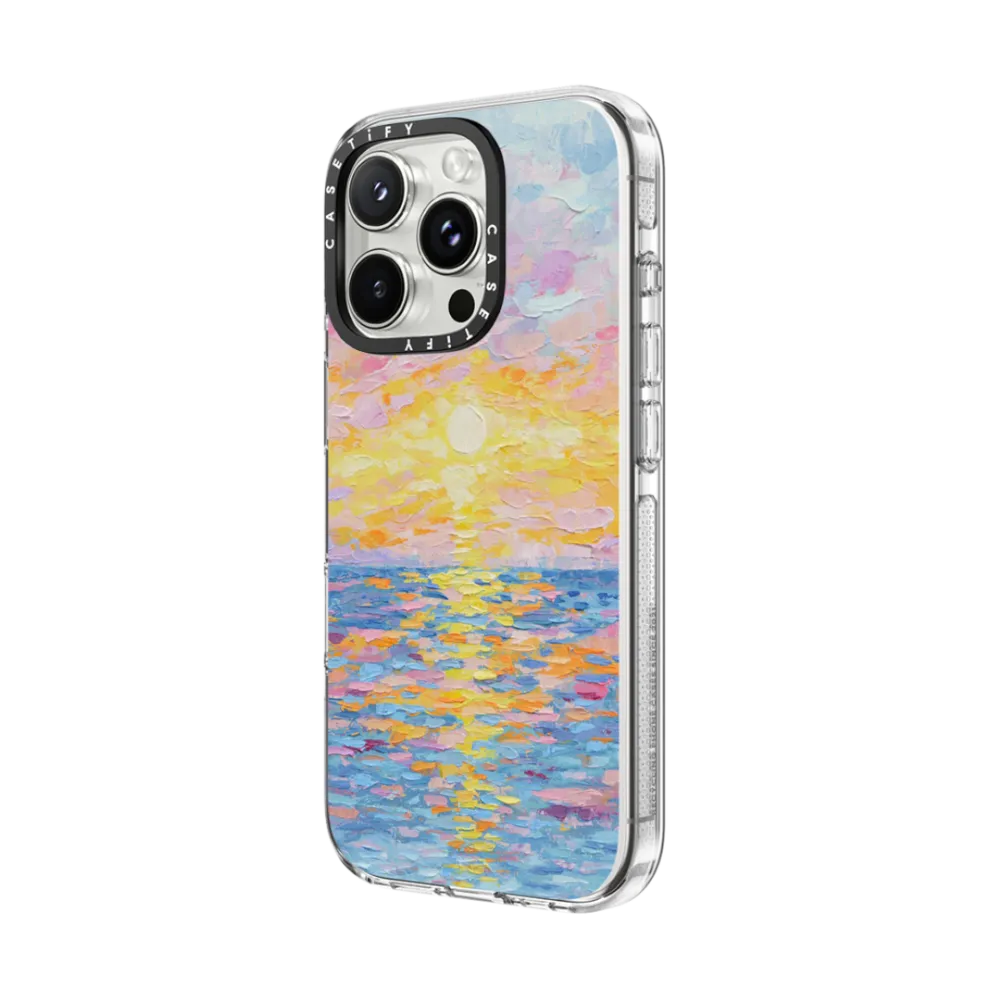 Clear iPhone 16 Pro Max Case MagSafe Compatible - Frosted Sunset