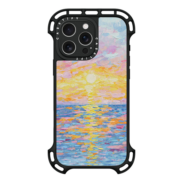 Ann Marie Coolick x CASETiFY iPhone 16 Pro Max Case Black ウルトラ バウンスケース MagSafe対応 Frosted Sunset