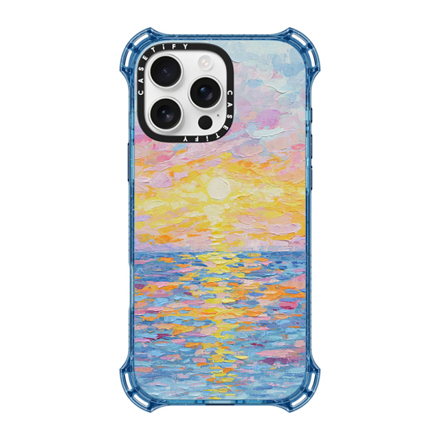 Ann Marie Coolick x CASETiFY iPhone 16 Pro Max ケース ベイビーブルー バウンスケース Frosted Sunset