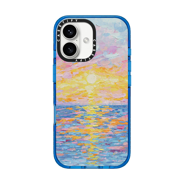 Ann Marie Coolick x CASETiFY iPhone 16 Case スカイブルー Impact Case MagSafe Compatible Frosted Sunset