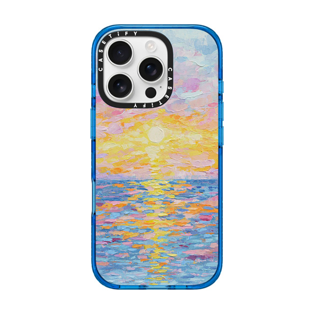 Ann Marie Coolick x CASETiFY iPhone 16 Pro ケース スカイブルー インパクトケース MagSafe対応 Frosted Sunset