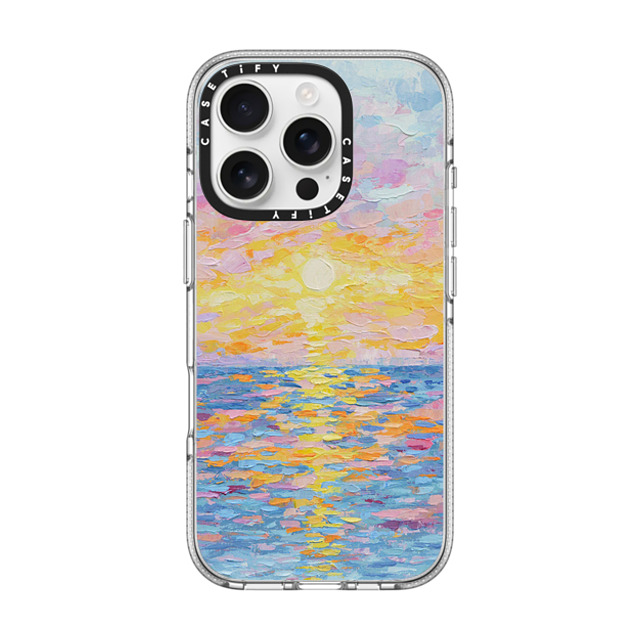 Ann Marie Coolick x CASETiFY iPhone 16 Pro ケース クリア クリア ケース MagSafe対応 Frosted Sunset