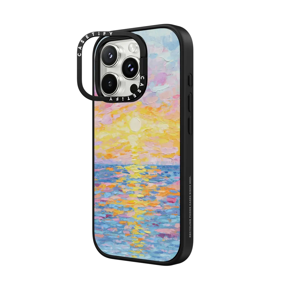 Impact Ring Stand iPhone 16 Pro Case MagSafe Compatible - Frosted Sunset