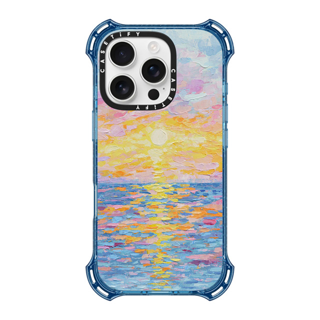 Ann Marie Coolick x CASETiFY iPhone 16 Pro Case ベイビーブルー バウンスケース Frosted Sunset