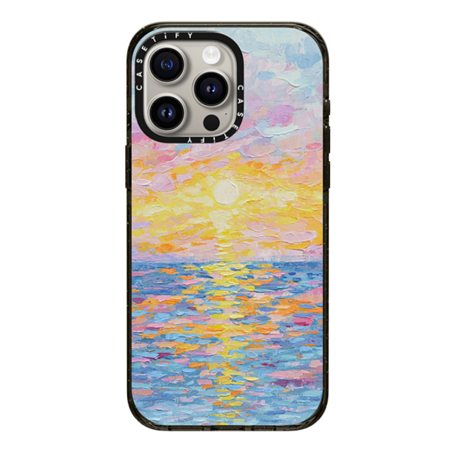 Ann Marie Coolick x CASETiFY iPhone 15 Pro Max Case Black Impact Case Frosted Sunset