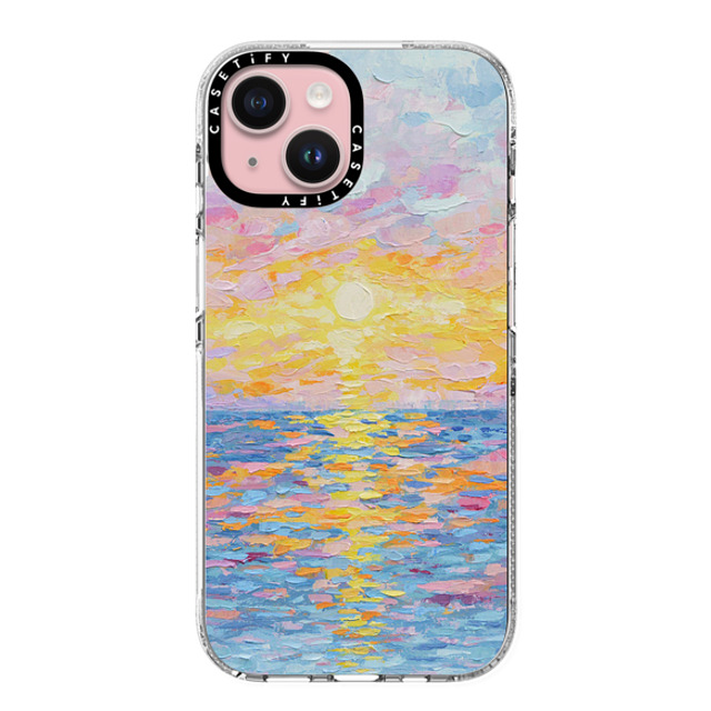 Ann Marie Coolick x CASETiFY iPhone 15 Case クリア Clear Case MagSafe Compatible Frosted Sunset