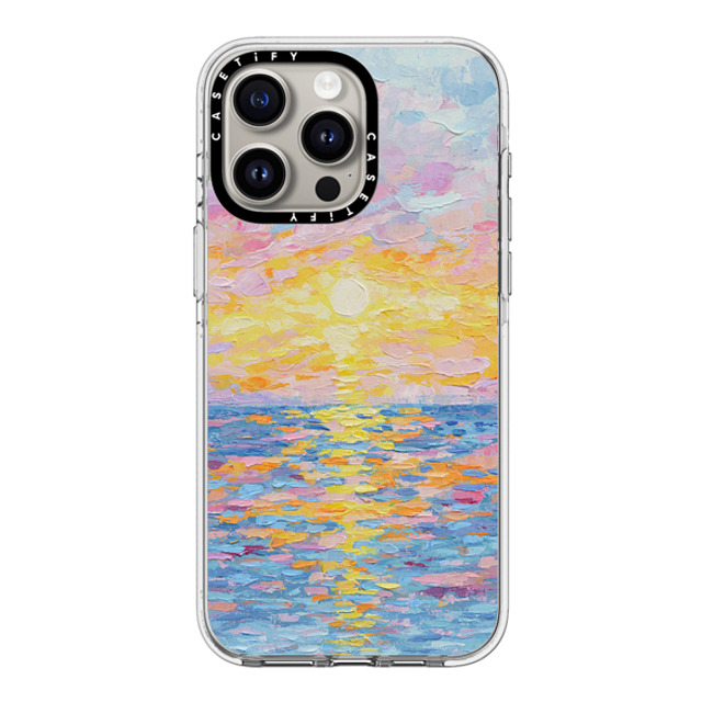 Ann Marie Coolick x CASETiFY iPhone 15 Pro Max Case クリア Clear Case MagSafe Compatible Frosted Sunset