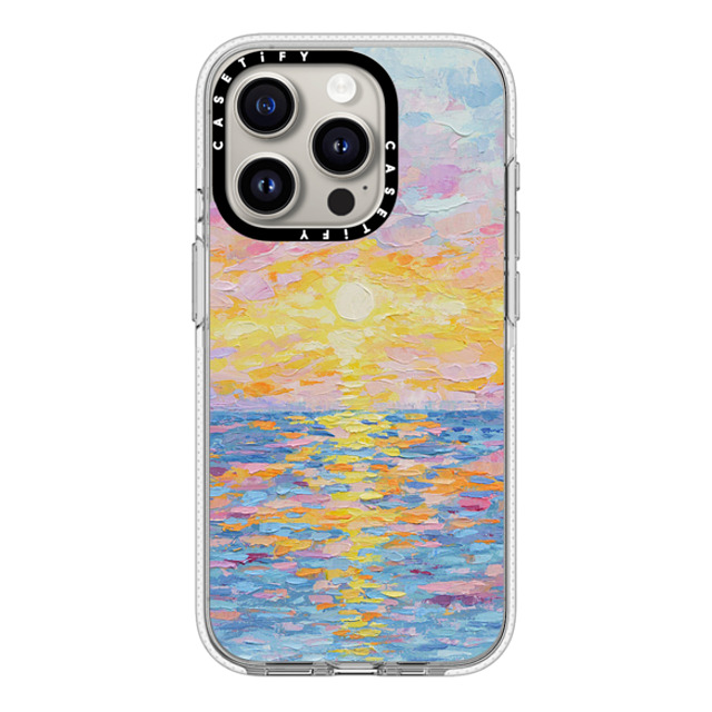 Ann Marie Coolick x CASETiFY iPhone 15 Pro Case クリア Clear Case MagSafe Compatible Frosted Sunset