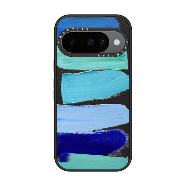 Ann Marie Coolick x CASETiFY Pixel 10 ケース Fine Art マットブラック Impact Magnetic Case Ocean Blues
