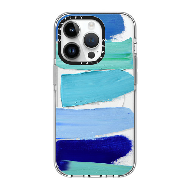 Ann Marie Coolick x CASETiFY iPhone 14 Pro ケース クリア クリア ケース MagSafe対応 Ocean Blues