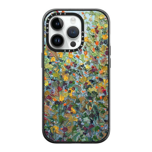 Ann Marie Coolick x CASETiFY iPhone 14 Pro ケース マットブラック インパクトケース MagSafe対応 Backyard Maple