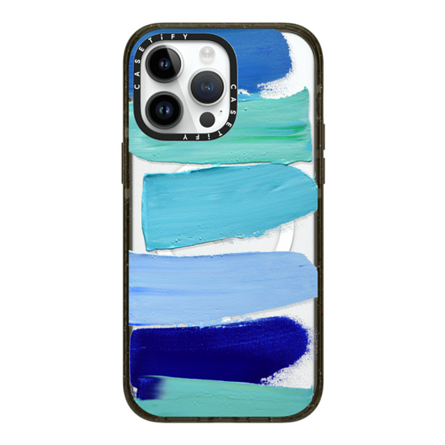 Ann Marie Coolick x CASETiFY iPhone 14 Pro Max ケース ブラック インパクトケース MagSafe対応 Ocean Blues