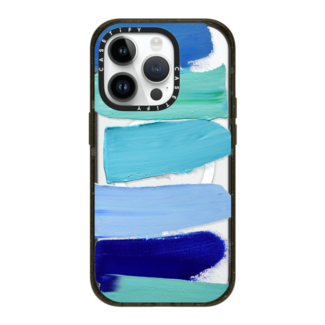 Ann Marie Coolick x CASETiFY iPhone 14 Pro ケース ブラック インパクトケース MagSafe対応 Ocean Blues