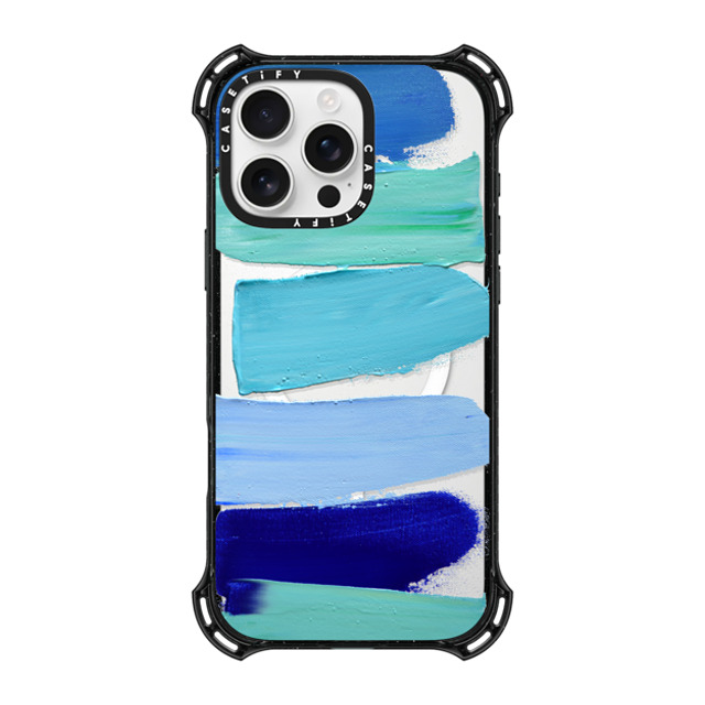 Ann Marie Coolick x CASETiFY iPhone 16 Pro Max ケース ブラック バウンスケース Ocean Blues