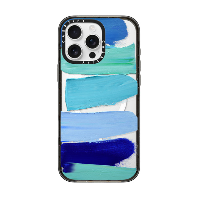 Ann Marie Coolick x CASETiFY iPhone 16 Pro Max ケース ブラック インパクトケース MagSafe対応 Ocean Blues