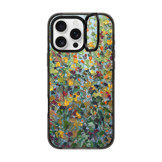 Ann Marie Coolick x CASETiFY iPhone 16 Pro Max ケース ブラック インパクトリングスタンドケース MagSafe対応 Backyard Maple