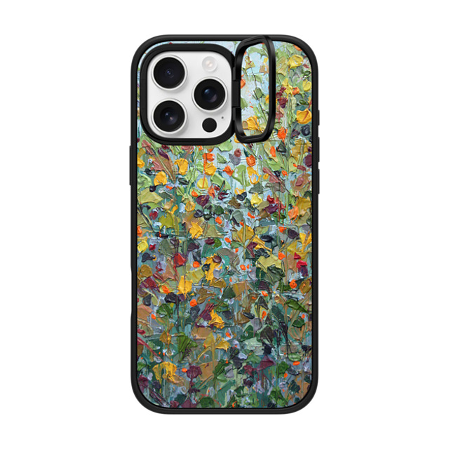 Ann Marie Coolick x CASETiFY iPhone 16 Pro Max ケース マットブラック インパクトリングスタンドケース MagSafe対応 Backyard Maple