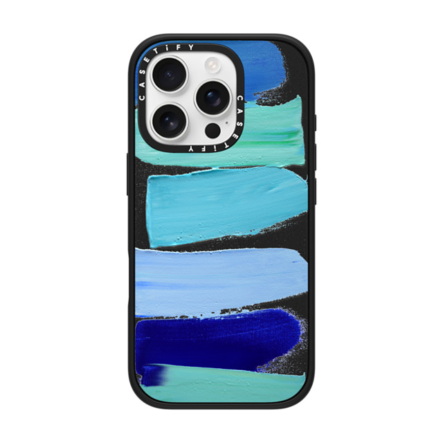 Ann Marie Coolick x CASETiFY iPhone 16 Pro ケース マットブラック インパクトケース MagSafe対応 Ocean Blues