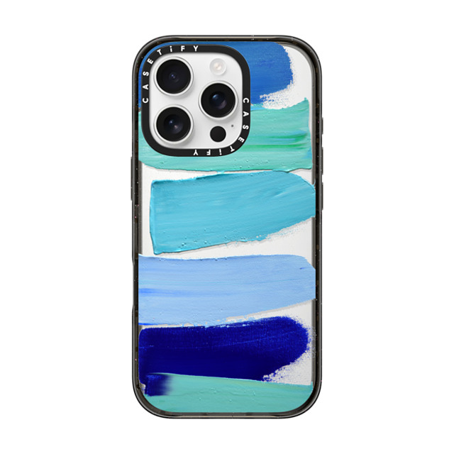 Ann Marie Coolick x CASETiFY iPhone 16 Pro ケース ブラック インパクトケース Ocean Blues