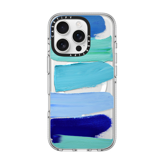 Ann Marie Coolick x CASETiFY iPhone 16 Pro ケース クリア クリア ケース MagSafe対応 Ocean Blues