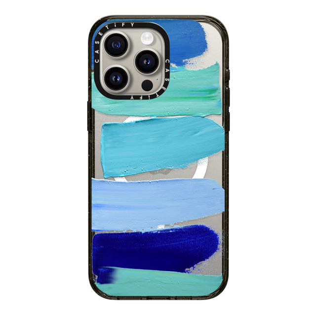 Ann Marie Coolick x CASETiFY iPhone 15 Pro Max ケース ブラック インパクトケース MagSafe対応 Ocean Blues