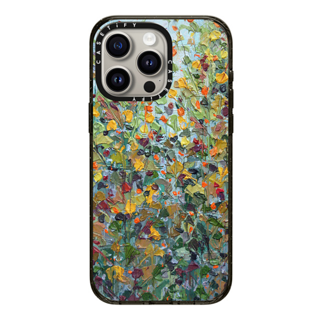 Ann Marie Coolick x CASETiFY iPhone 15 Pro Max ケース ブラック インパクトケース MagSafe対応 Backyard Maple