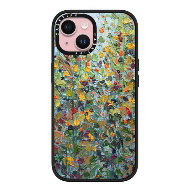 Ann Marie Coolick x CASETiFY iPhone 15 ケース マットブラック インパクトケース MagSafe対応 Backyard Maple