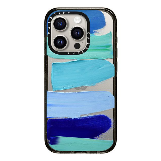 Ann Marie Coolick x CASETiFY iPhone 15 Pro ケース ブラック インパクトケース Ocean Blues