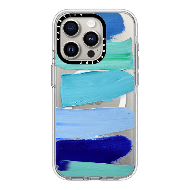 Ann Marie Coolick x CASETiFY iPhone 15 Pro ケース クリア クリア ケース MagSafe対応 Ocean Blues