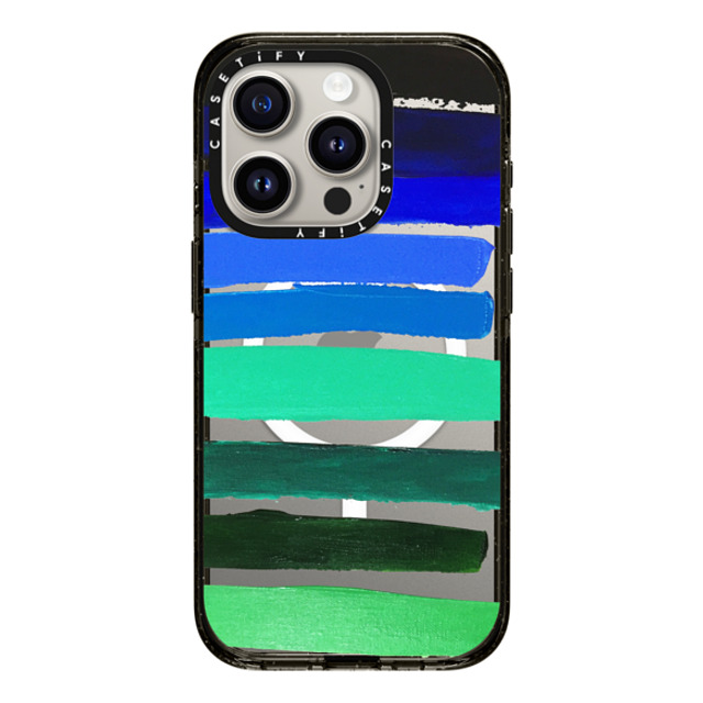 Ann Marie Coolick x CASETiFY iPhone 15 Pro Case Pattern,Line Art Black Impact Case MagSafe Compatible Retro Blue Stripes Mother's Day Ann Marie Coolick x CASETiFY iPhone 15 Pro Case Pattern,Line Art Black Impact Case MagSafe Compatible Retro Blue Stripes Mother's Day