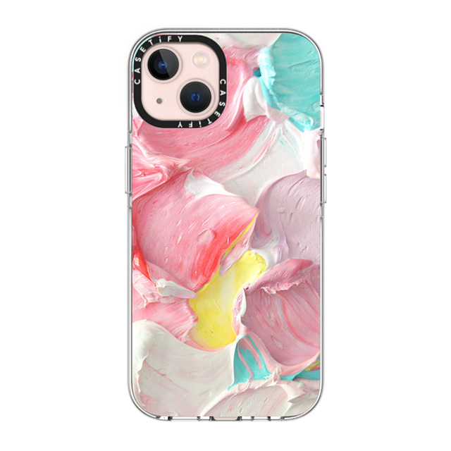 Ann Marie Coolick x CASETiFY iPhone 13 ケース クリア クリア ケース MagSafe対応 Pastel Waves