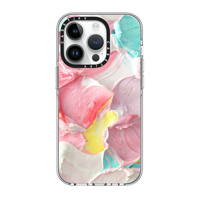 Ann Marie Coolick x CASETiFY iPhone 14 Pro ケース クリア クリア ケース MagSafe対応 Pastel Waves