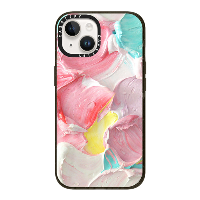 Ann Marie Coolick x CASETiFY iPhone 14 ケース ブラック インパクトケース Pastel Waves