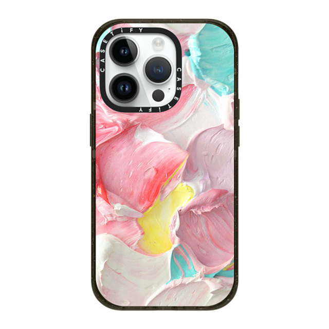 Ann Marie Coolick x CASETiFY iPhone 14 Pro ケース ブラック インパクトケース MagSafe対応 Pastel Waves