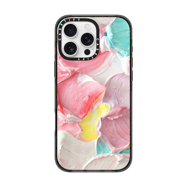 Ann Marie Coolick x CASETiFY iPhone 16 Pro Max ケース ブラック インパクトケース Pastel Waves