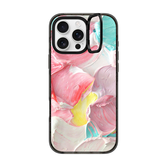 Ann Marie Coolick x CASETiFY iPhone 16 Pro Max ケース ブラック インパクトリングスタンドケース MagSafe対応 Pastel Waves