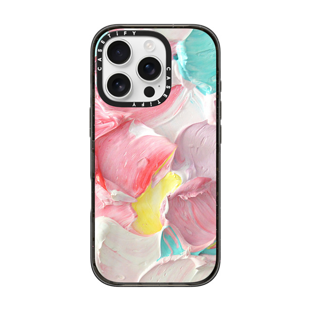 Ann Marie Coolick x CASETiFY iPhone 16 Pro ケース ブラック インパクトケース Pastel Waves