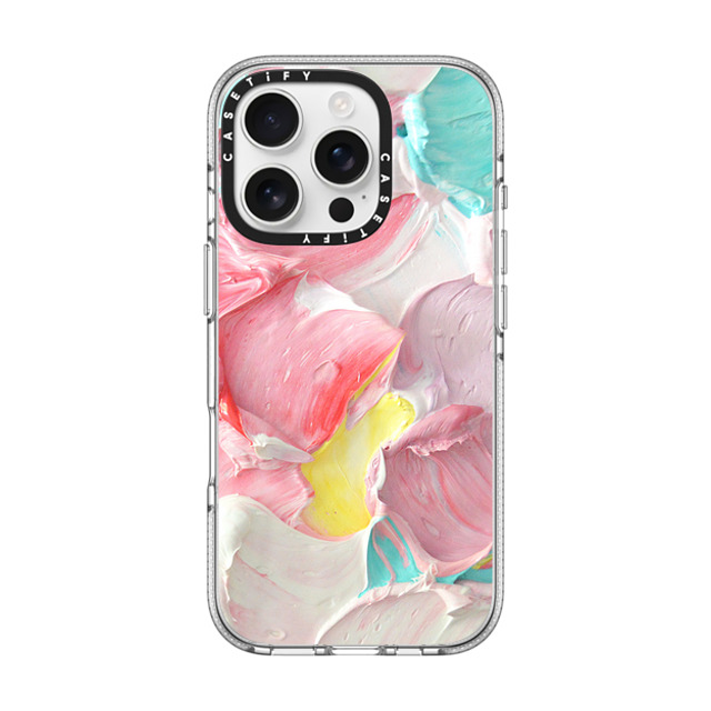 Ann Marie Coolick x CASETiFY iPhone 16 Pro ケース クリア クリア ケース MagSafe対応 Pastel Waves