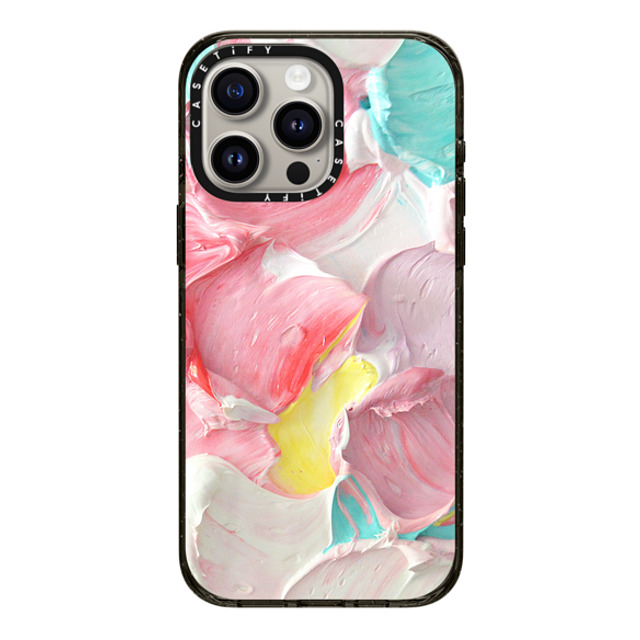 Ann Marie Coolick x CASETiFY iPhone 15 Pro Max ケース ブラック インパクトケース Pastel Waves