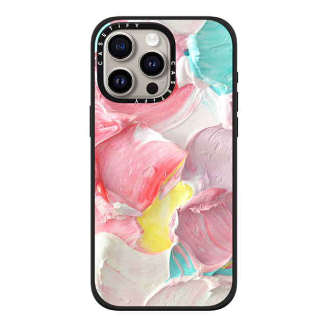 Ann Marie Coolick x CASETiFY iPhone 15 Pro Max ケース マットブラック インパクトケース MagSafe対応 Pastel Waves