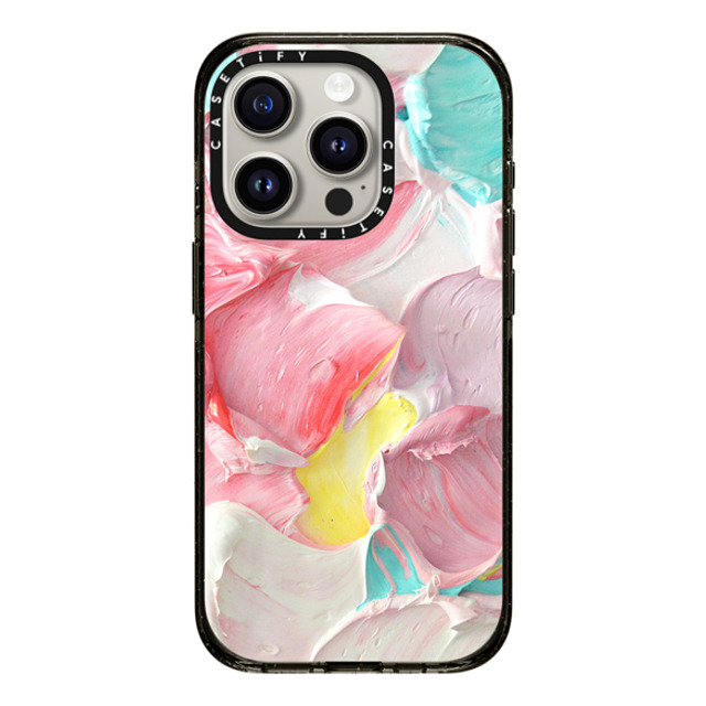 Ann Marie Coolick x CASETiFY iPhone 15 Pro ケース ブラック インパクトケース MagSafe対応 Pastel Waves