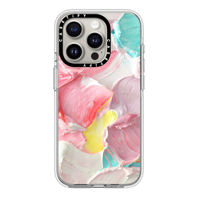 Ann Marie Coolick x CASETiFY iPhone 15 Pro ケース クリア クリア ケース MagSafe対応 Pastel Waves